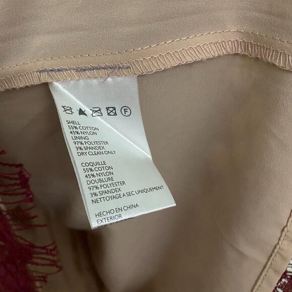 Maeve Anthropologie Women's Red Lace Peplum Cap Sleeve Cocktail Dress Size Small - Picture 9 of 11